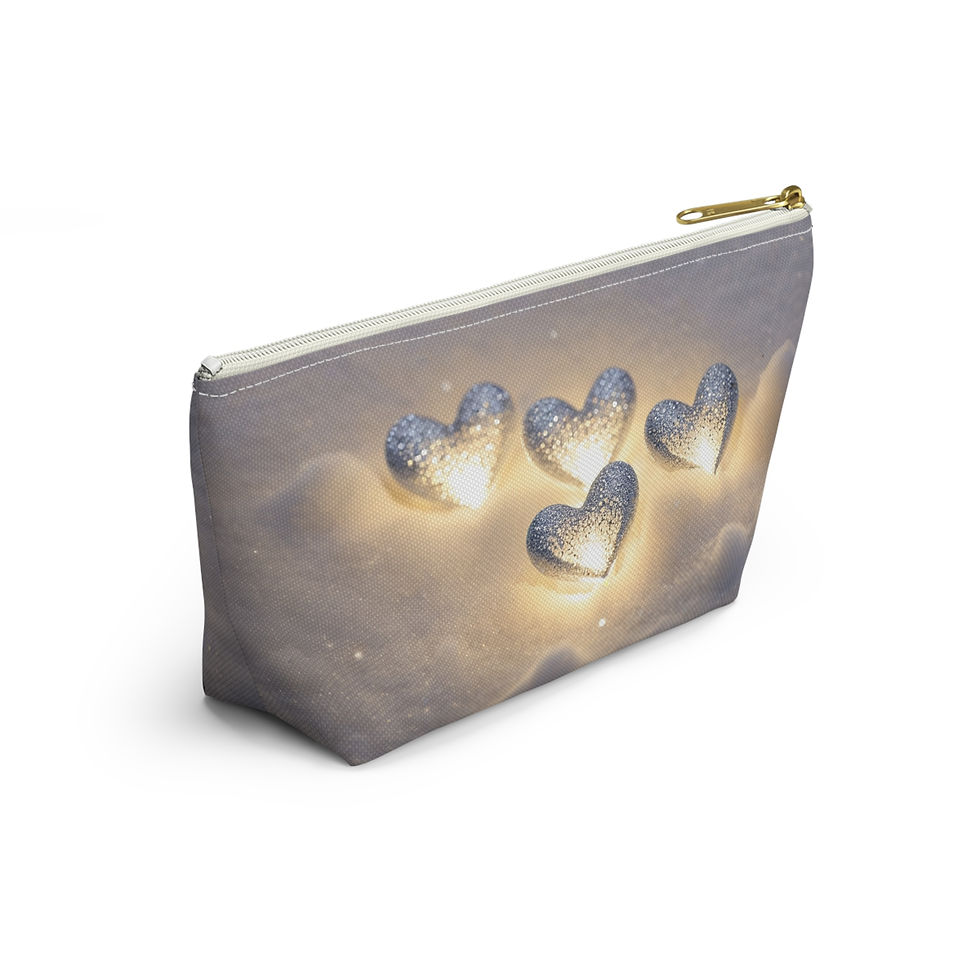Thumbnail: Illuminated Silver Hearts - Collection Cosmetic Bag