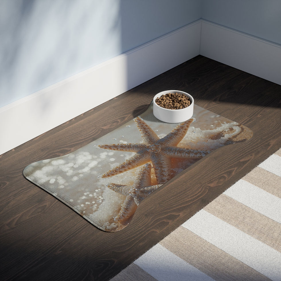 Thumbnail: Oceanside Starfish - Collection - Pet Feeding Mats, More Shapes Available!