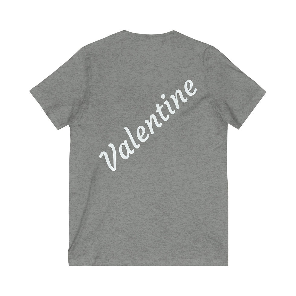 Thumbnail: Be My Valentine - Unisex Jersey Short Sleeve V-Neck Tee, More Colors  Available!
