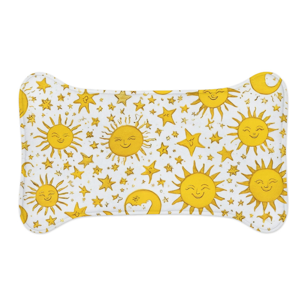 Thumbnail: Moon, Sun & Stars - Collection - Pet Feeding Mats, More Shapes Available!