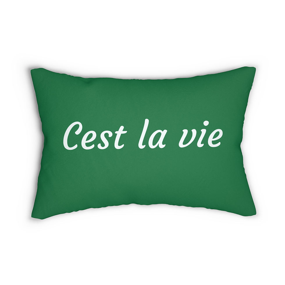 Thumbnail: Cest la vie- Collection Spun Polyester Lumbar Pillow