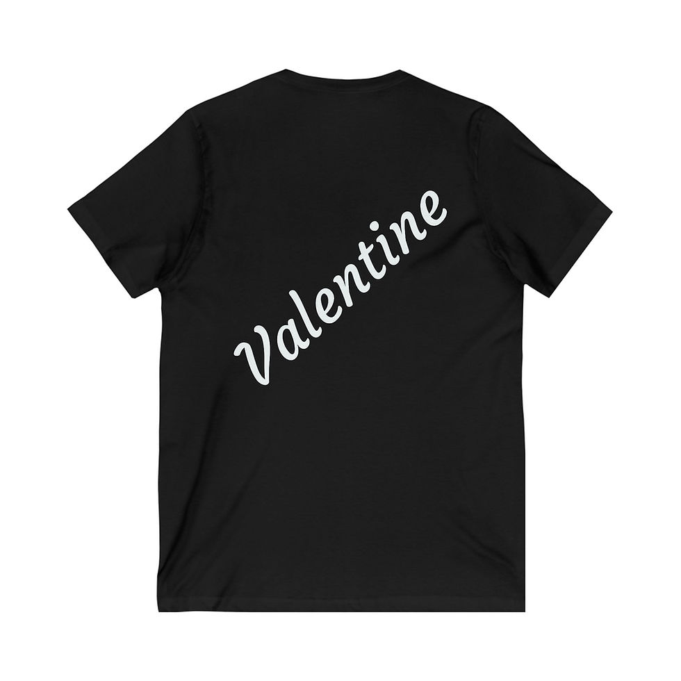 Thumbnail: Be My Valentine - Unisex Jersey Short Sleeve V-Neck Tee, More Colors  Available!