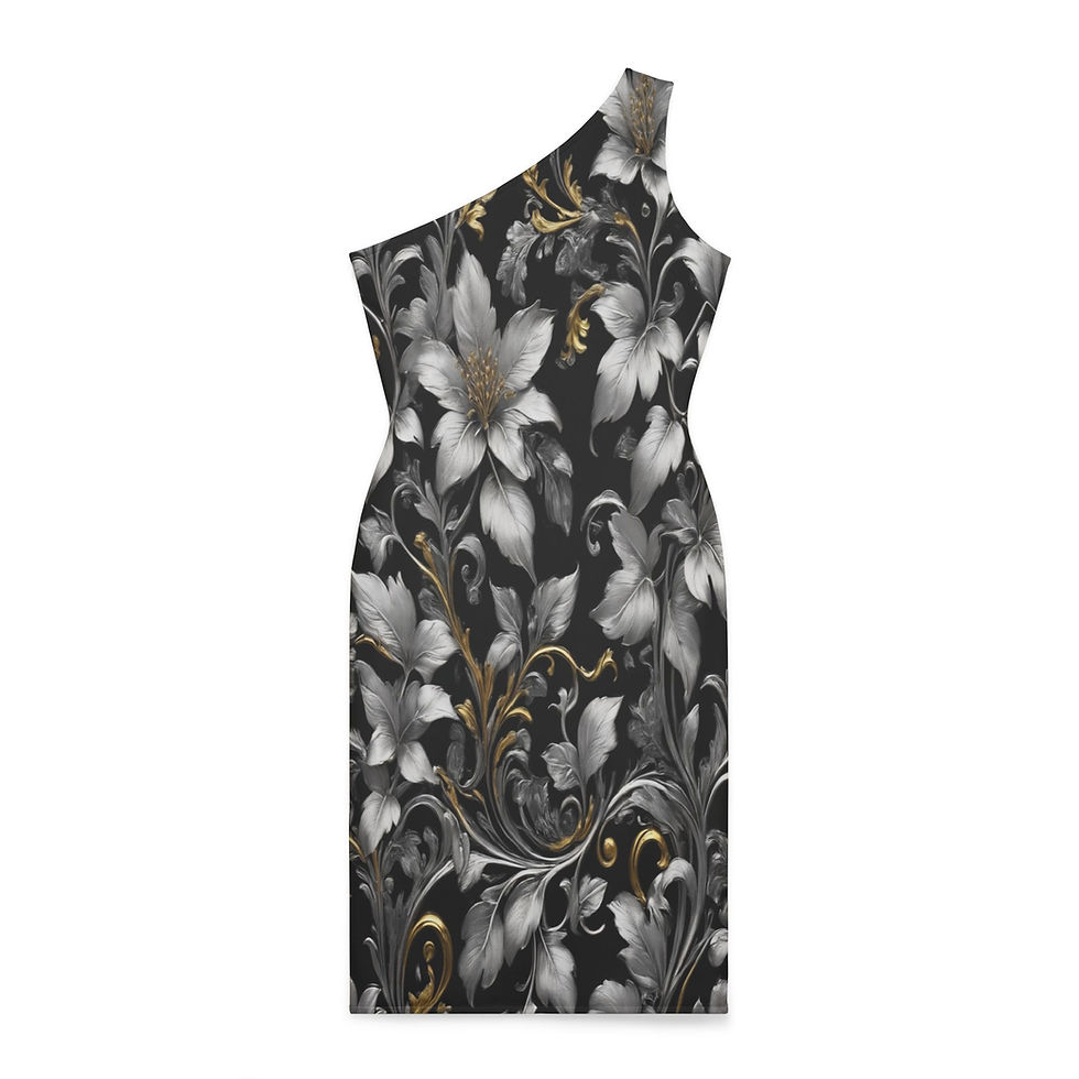 Thumbnail: Designer Shoulder Dress (AOP)