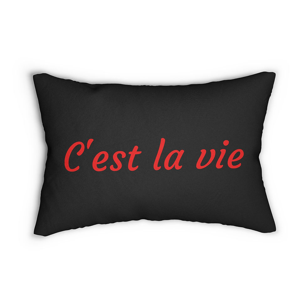 Thumbnail: C'est la vie- Collection Spun Polyester Lumbar Pillow