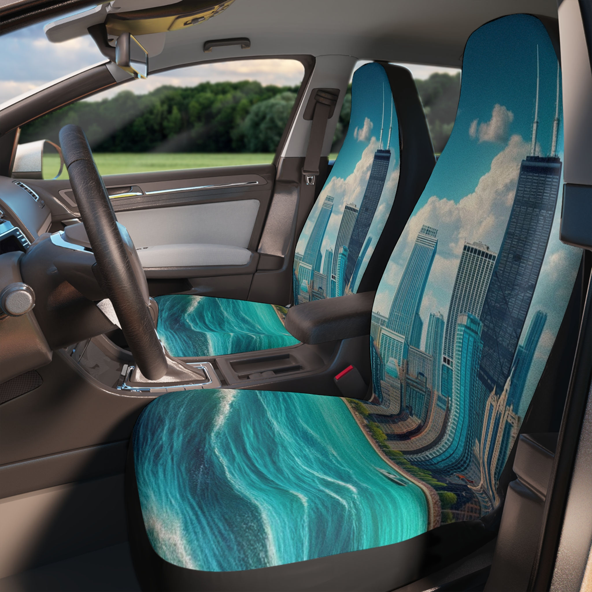 Chicago Cityscape Car Seat Covers 