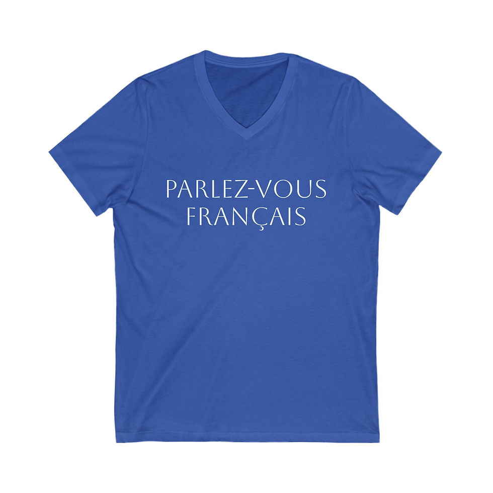 Thumbnail: Parlez-vous Français, V-Neck T-Shirt, More Colors Available!