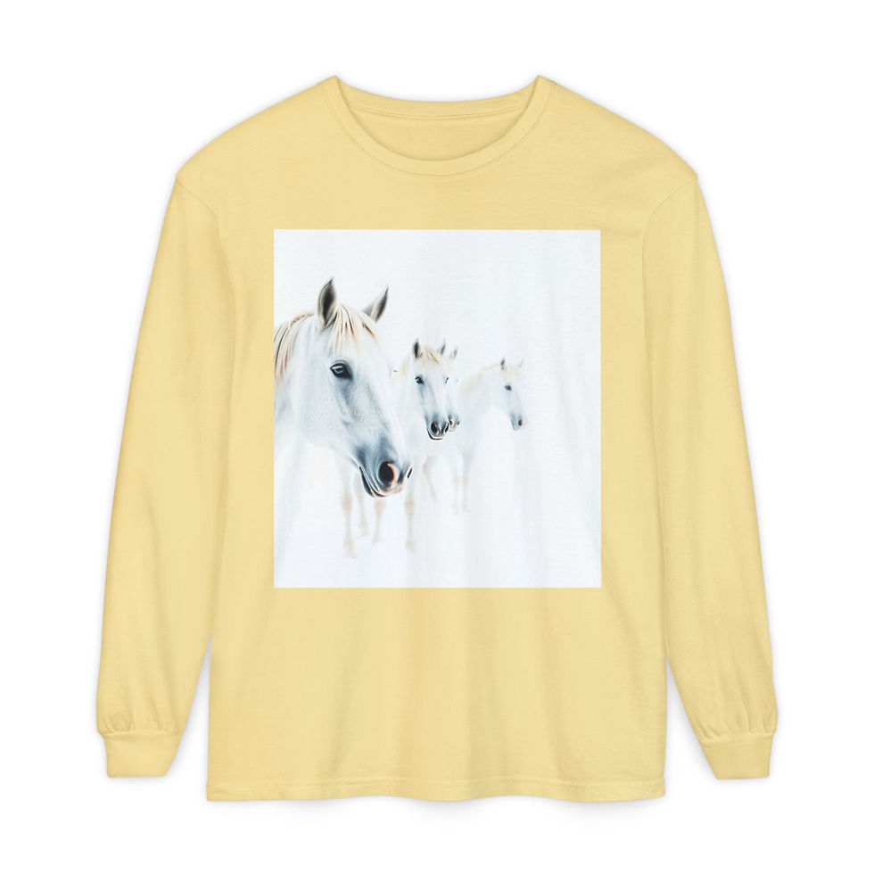 Thumbnail: Spirit Horses Collection Unisex Long Sleeve T-Shirt More Colors Available!