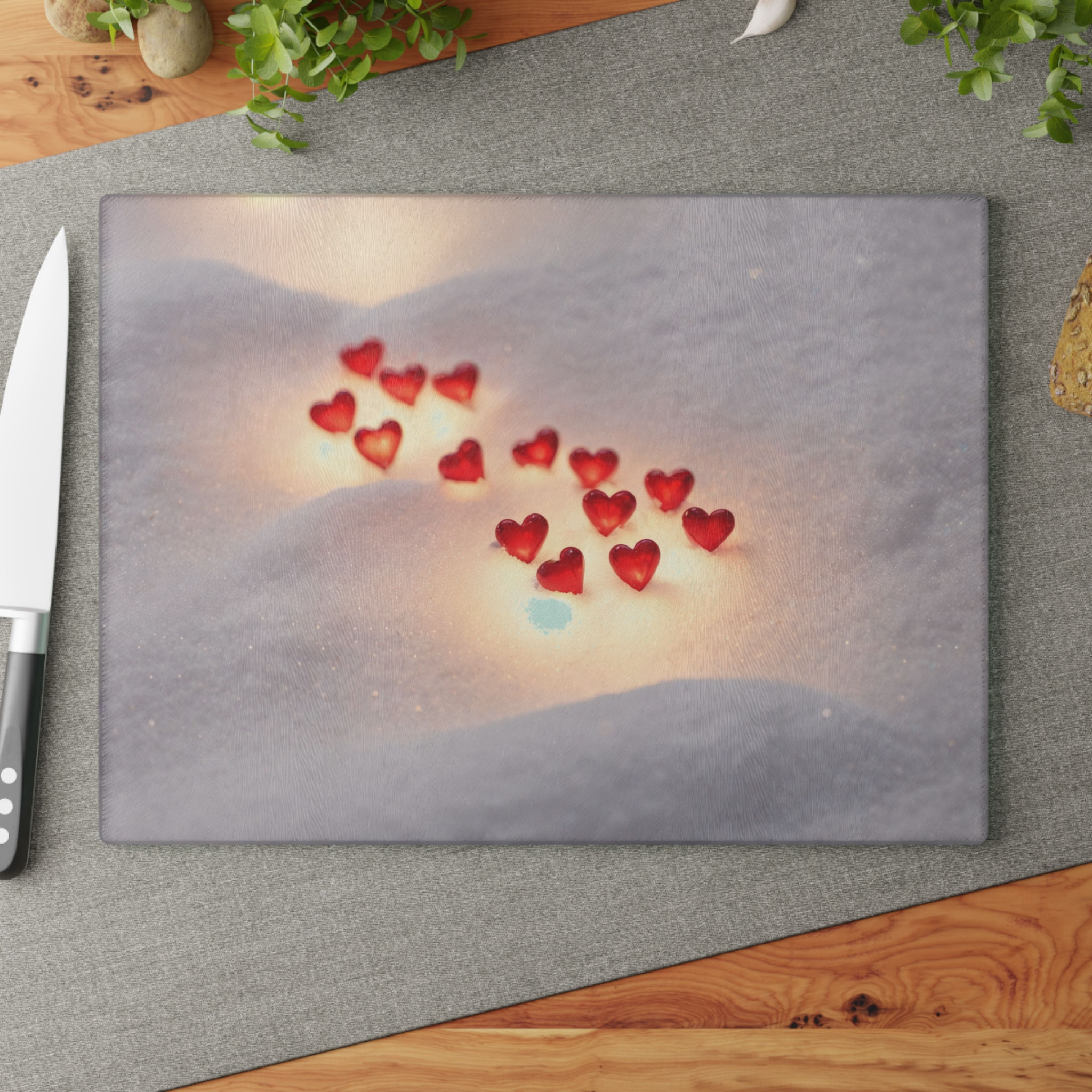 Valentine Glass Cutting Board