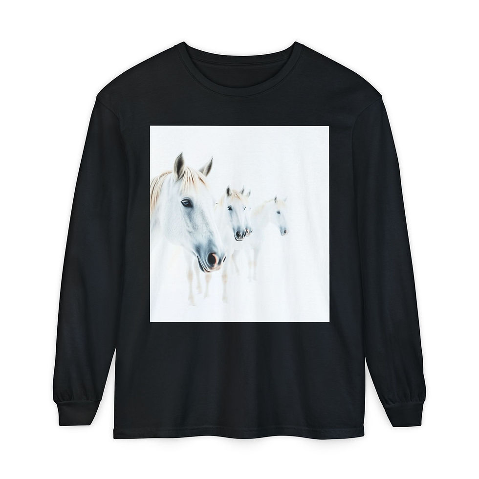 Thumbnail: Spirit Horses Collection Unisex Long Sleeve T-Shirt More Colors Available!