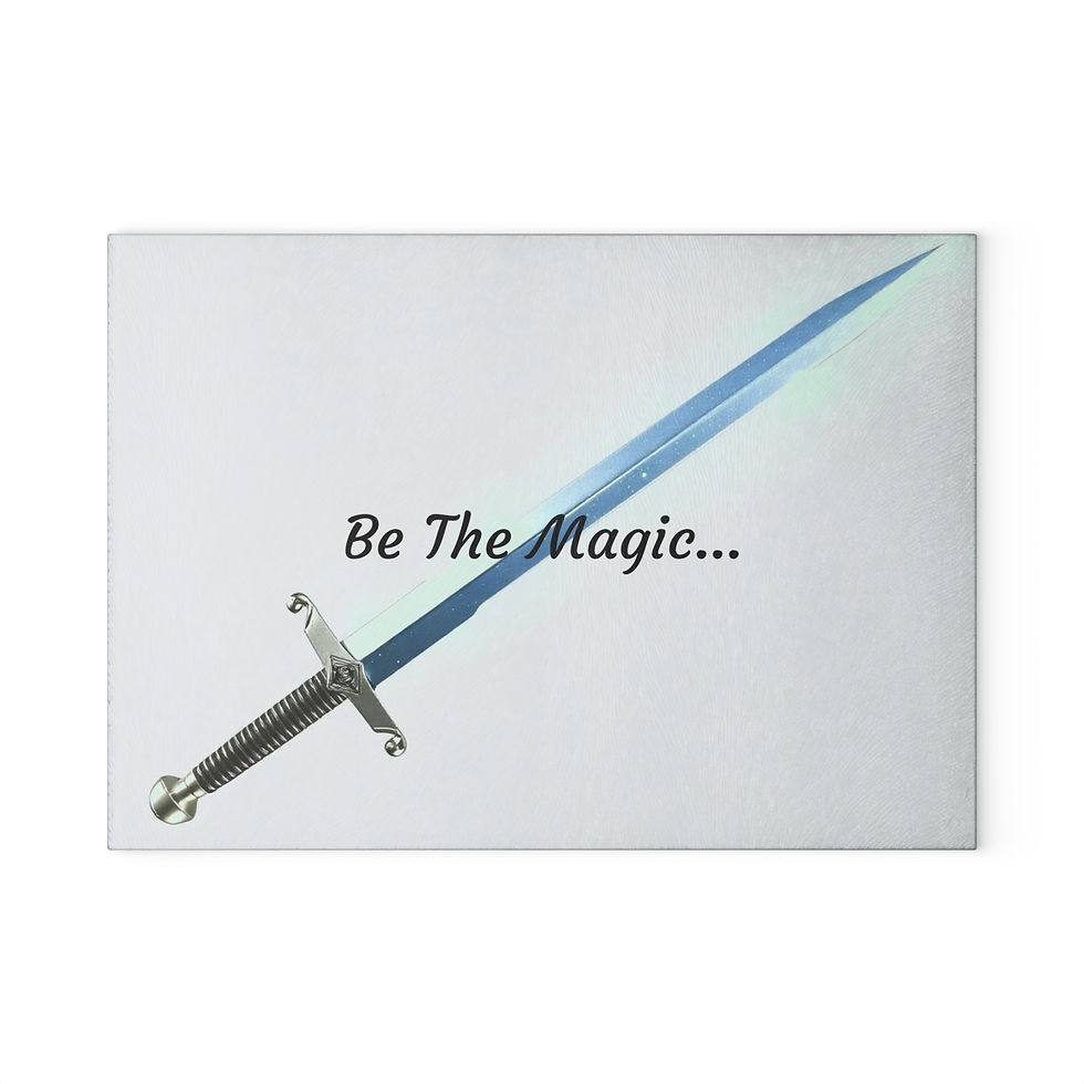 Thumbnail: Be The Magic Illuminated Sword Custom Glass Cutting Board