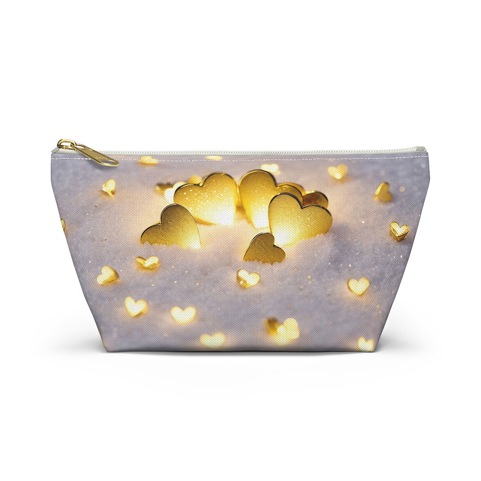 Thumbnail: Illuminated Golden Hearts - Collection Cosmetic Bag