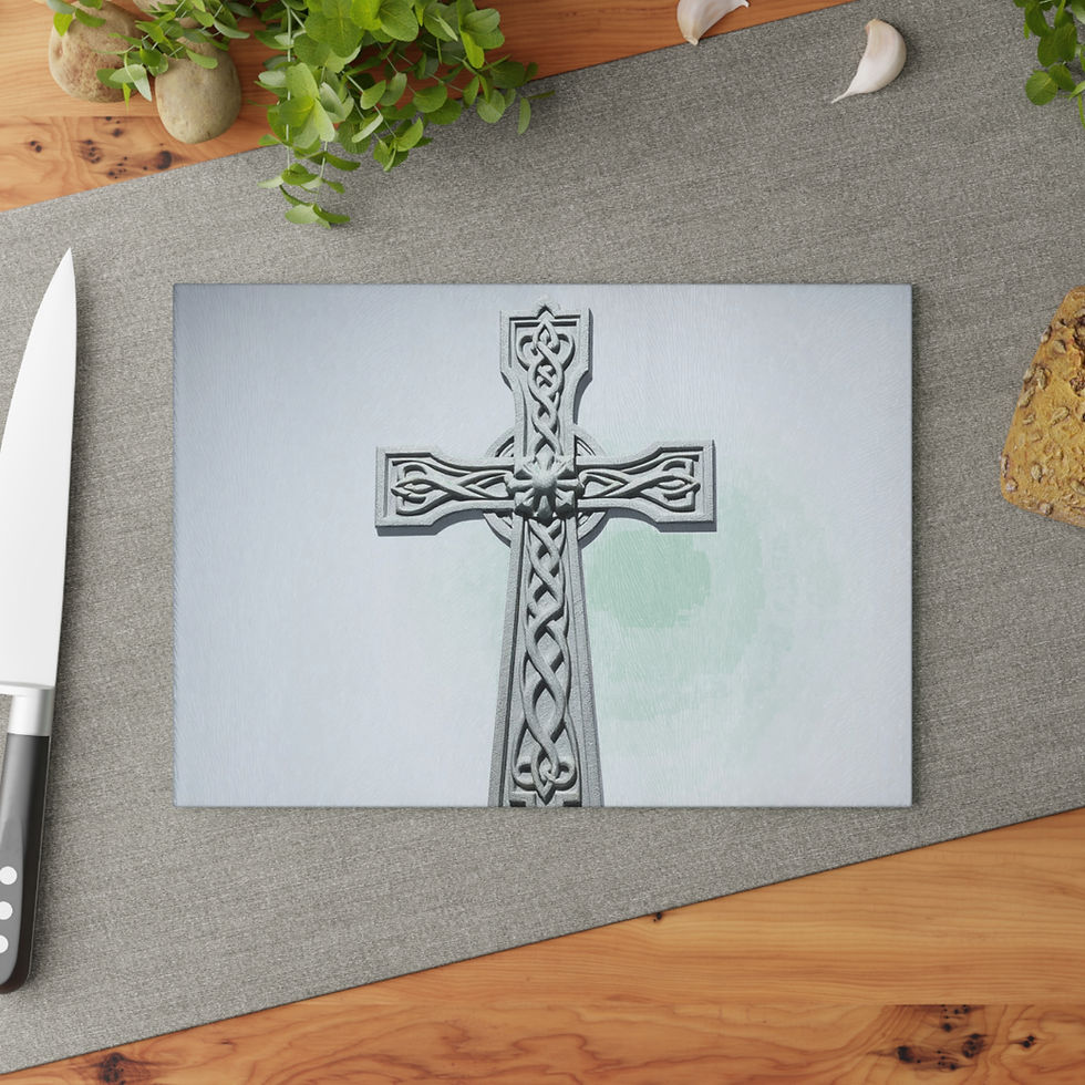 Thumbnail: Illuminated Cross Custom Glass Cutting Board