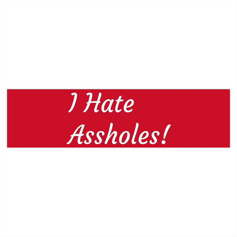 Thumbnail: I Hate Assholes! - Bumper Sticker