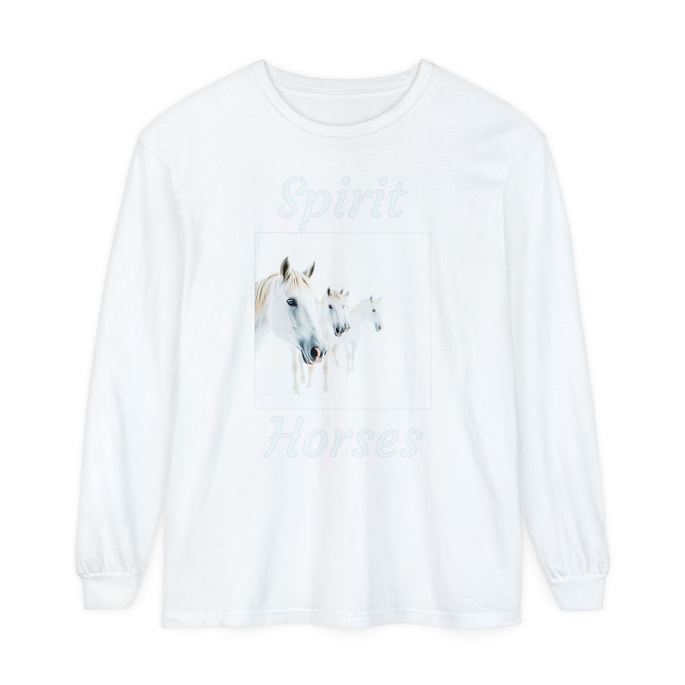 Thumbnail: Spirit Horses Collection Unisex Long Sleeve T-Shirt More Colors Available!
