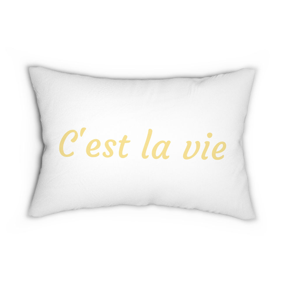 Thumbnail: C'est la vie- Collection Spun Polyester Lumbar Pillow