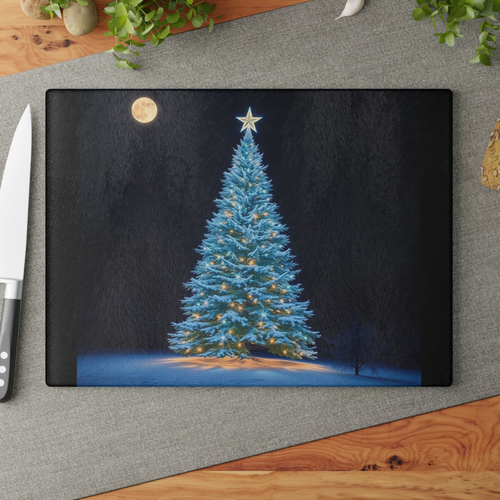 Christmas Tree Spirit Glass Cutting Board