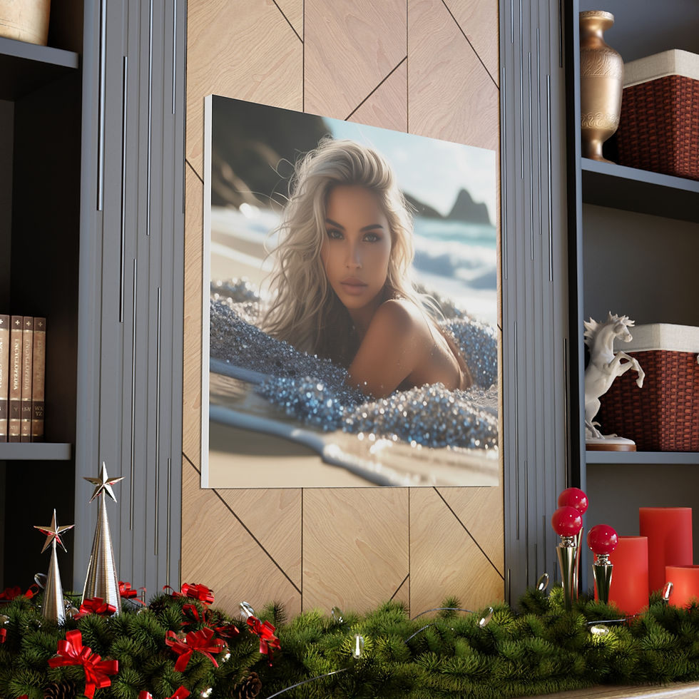 Thumbnail: Diamond Enchantress - The Enchanted Sea Goddess Collection - Canvas Gallery Wrap