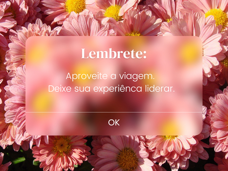Aproveite a viagem. Deixe sua experiência liderar. Bom dia!