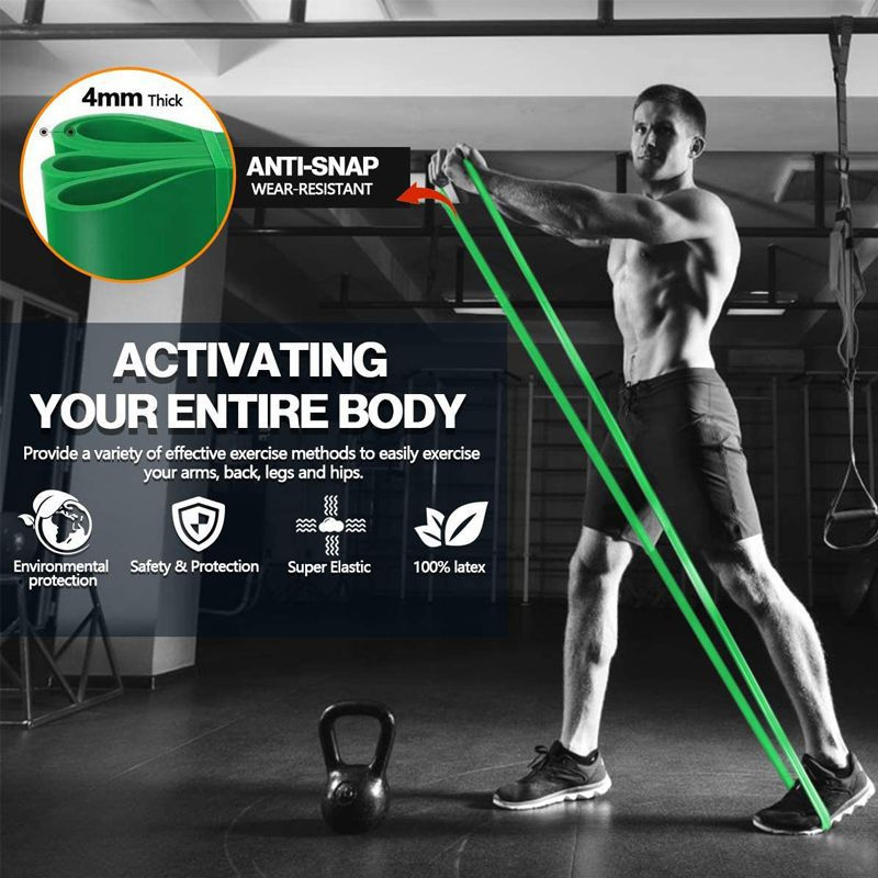 Thumbnail: WOSWEIR-Elastic Training Gum Resistance Bands Gym Home Fitness Expander Yoga Pul