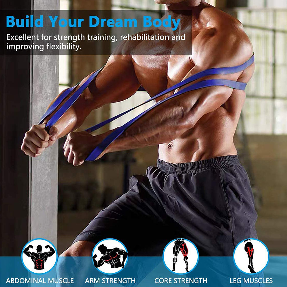 Thumbnail: WOSWEIR-Elastic Training Gum Resistance Bands Gym Home Fitness Expander Yoga Pul