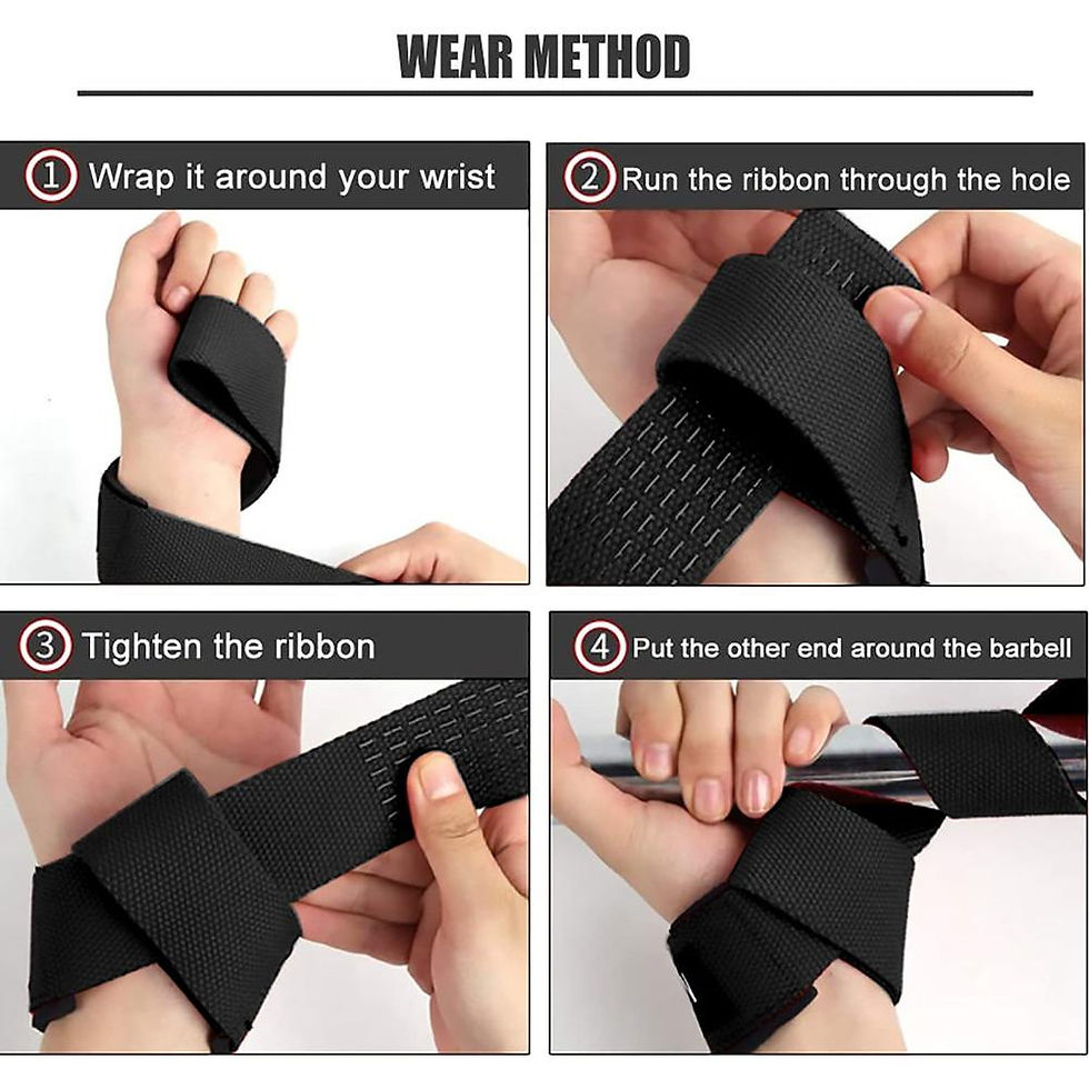 Thumbnail: Silicone Weightlifting Straps Anti-Slip Lifting Wrist Wrist Crossfit Strength Ha