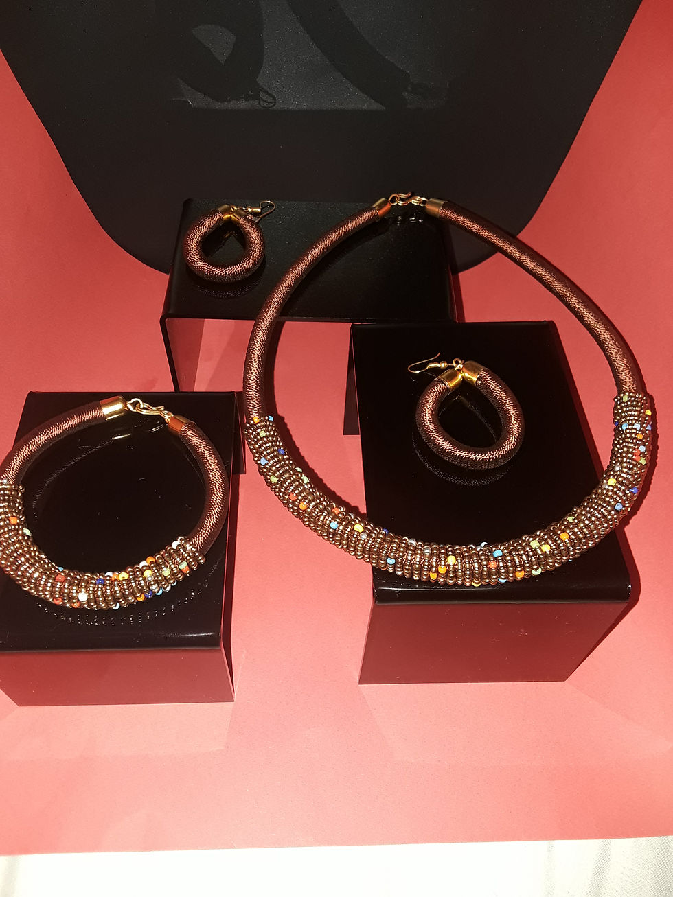Brown Kenyan Necklace Set