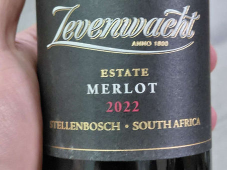 Zevenwacht Estate Merlot 2022