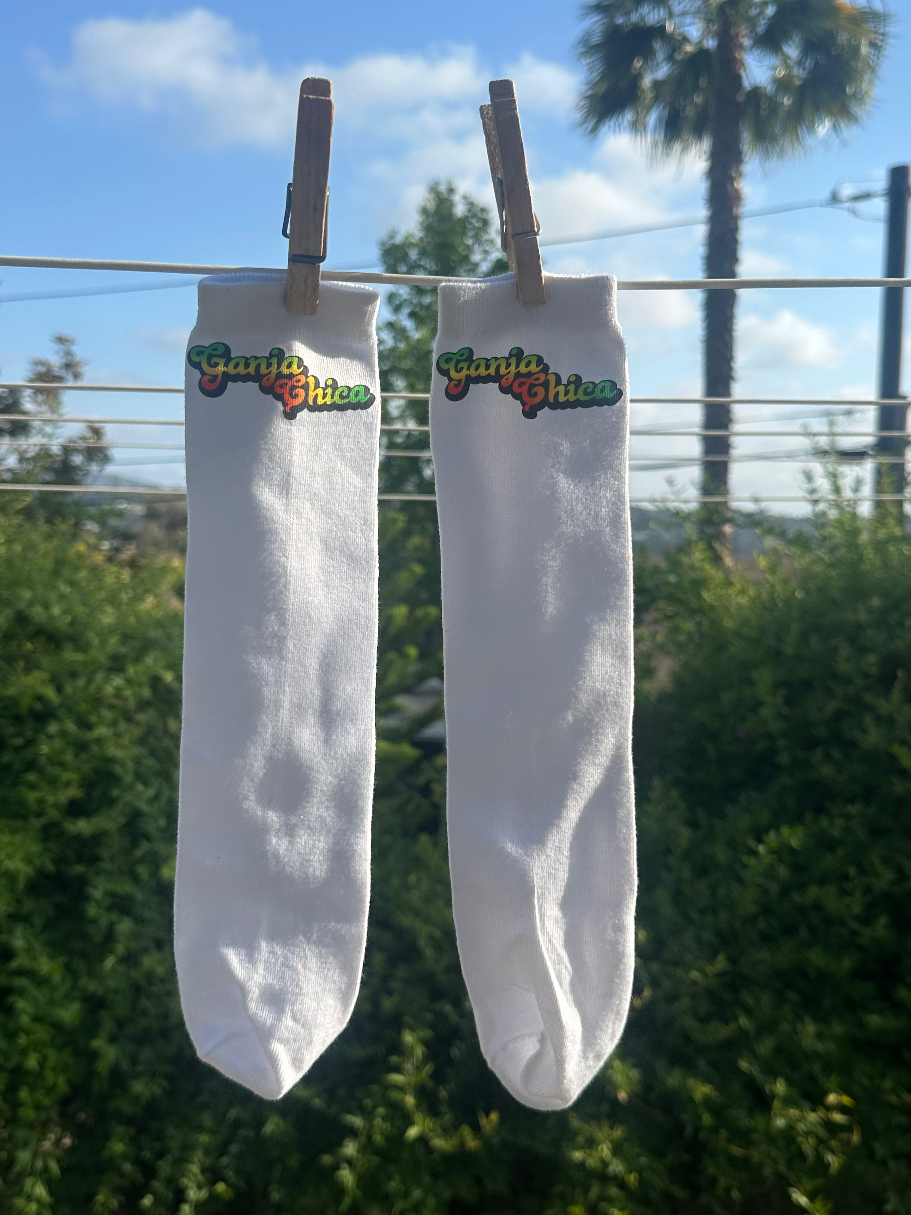 Ganja Chica Multi-Color Design Ankle Socks