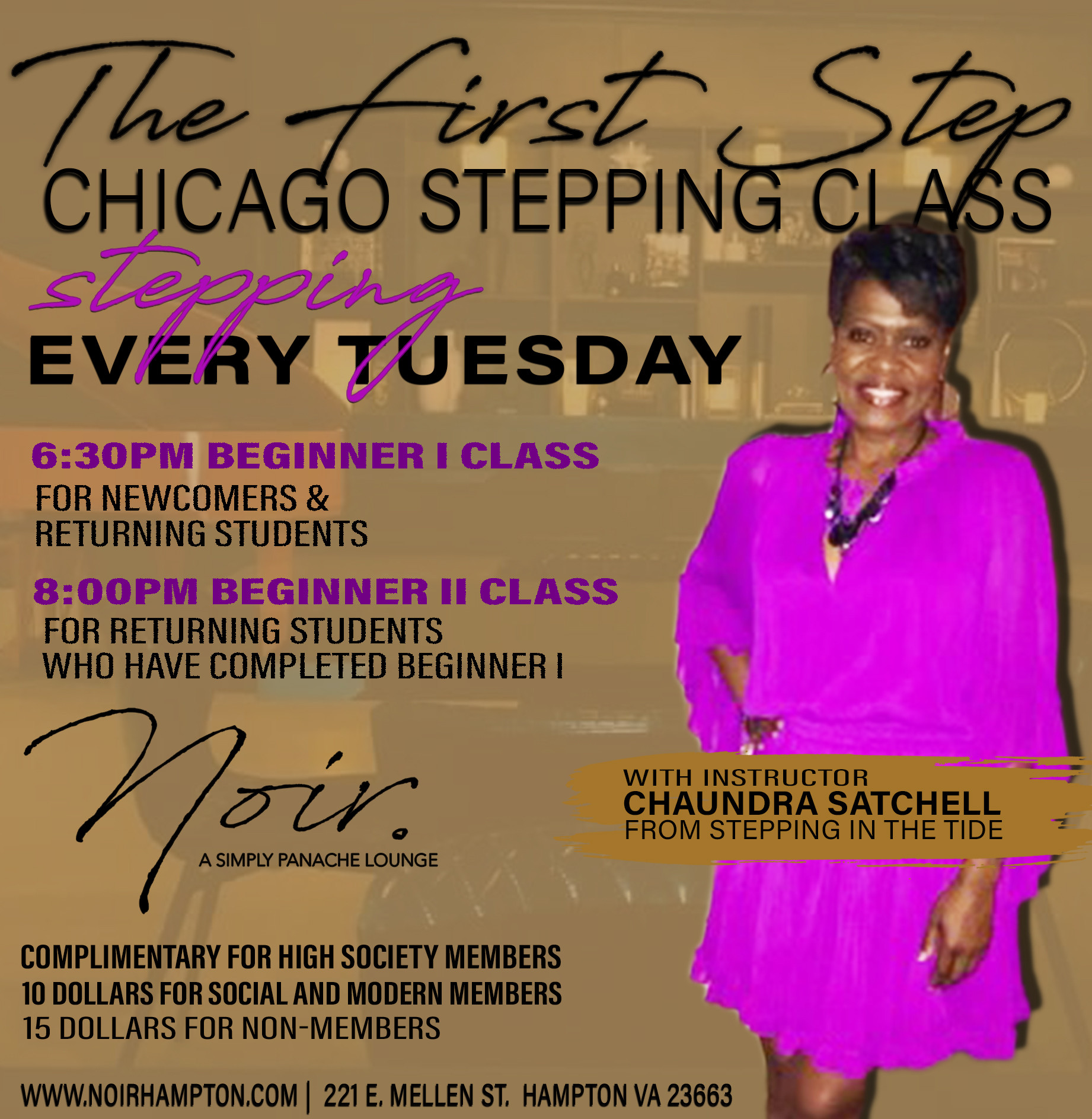 THE FIRST STEP CHICAGO STEPPING CLASS AT NOIR Noir