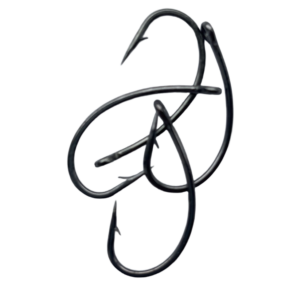 Thumbnail: Curve Shank Nickel Black Hook Size 4