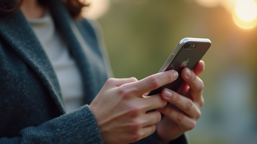 Close-up view of a person using a smartphone to check health rewards
