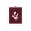 Thumbnail: Painting of tan leaves with white blossom on brown background with black clip.