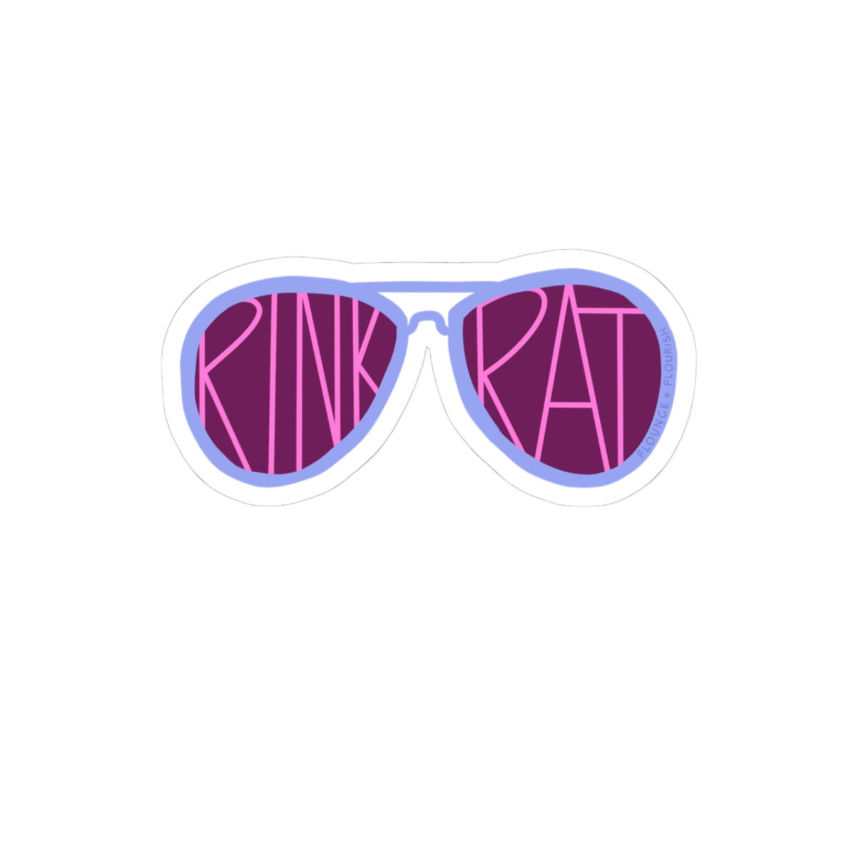 "Rink Rat" Sunglasses Vinyl Sticker