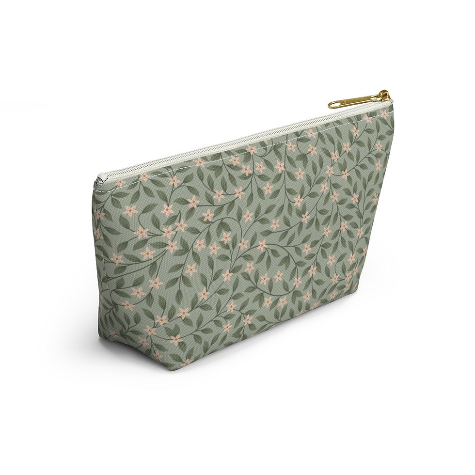 Thumbnail: Green Floral Vines Pencil Pouch