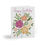 Thumbnail: White birthday greeting card with pink and yellow flowers on white background.