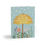 Thumbnail: Blue Mother's Day card with yellow umbrella and flowers and message on white background.