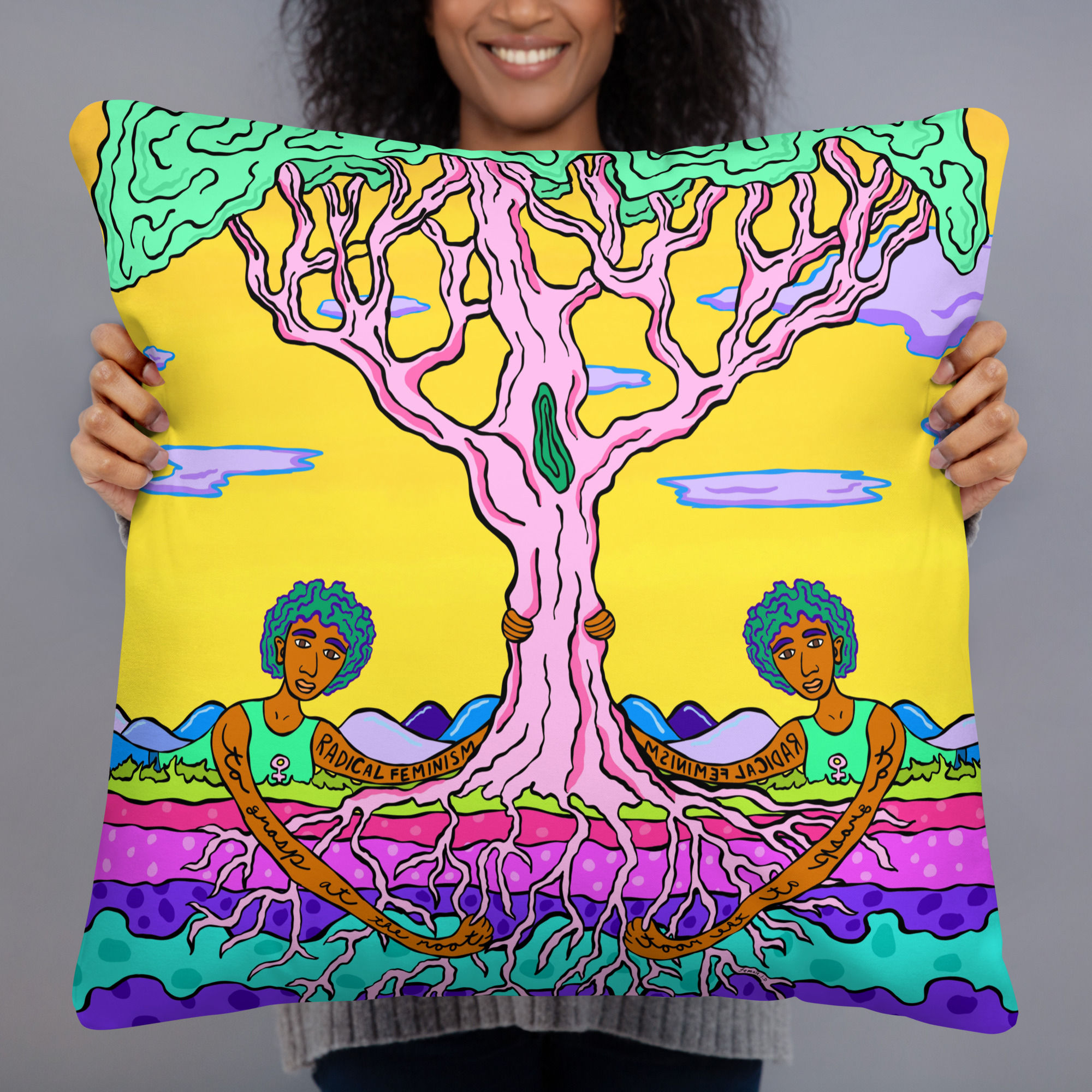 The RadFem All-Over Print Basic Pillow