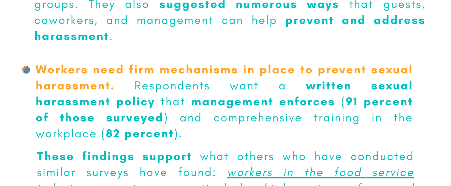 Research Report, data visualization, sexual harassment in the workplace, food service, hospitality, sexualized and gendered violence, graphic design, advertising, marketing, original art, graphics, Artist Preeti Pathak, Preeti's Purpose, @preetispurpose