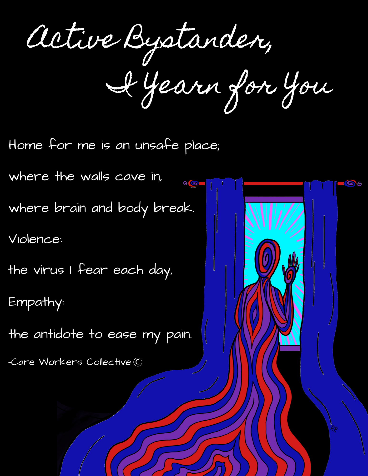 Active Bystander artwork and poem, Artist Preeti Pathak, Preeti's Purpose, @preetispurpose