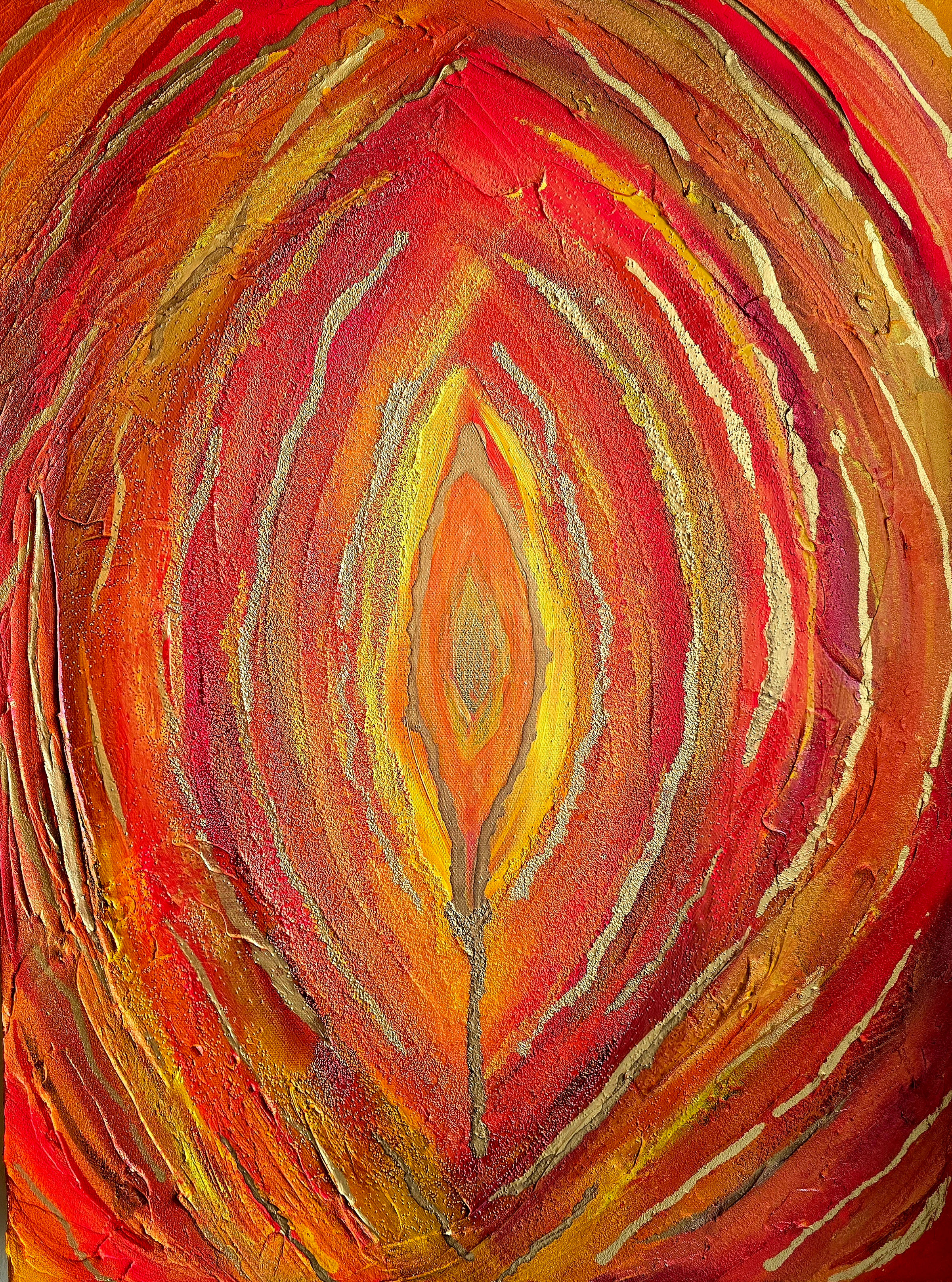 She/Her Birthed the World, Mixed Media, 18x24