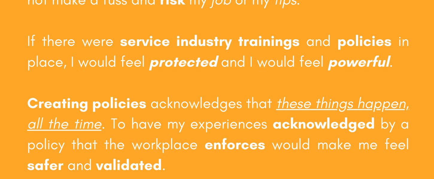 Research Report, data visualization, sexual harassment in the workplace, food service, hospitality, sexualized and gendered violence, graphic design, advertising, marketing, original art, graphics, Artist Preeti Pathak, Preeti's Purpose, @preetispurpose