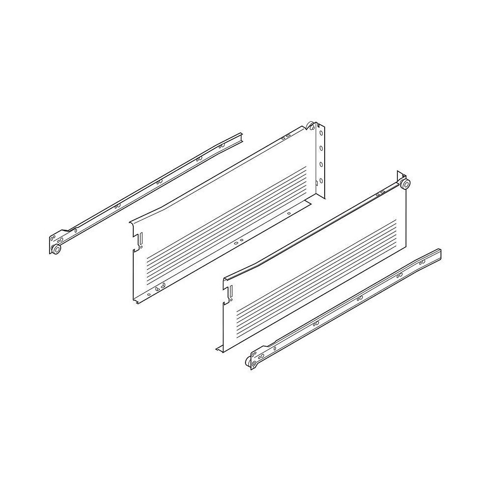 Thumbnail: METABOX, Drawer Set, M Height 86mm, 270mm Deep, Single Extension, 25kg, Cream
