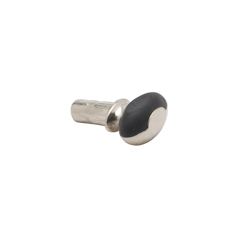 Glass Shelf Support, Chrome / Black pack of 50