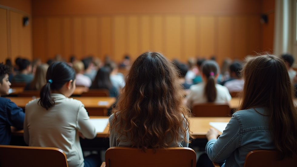 Vista de un aula de canto con estudiantes disfrutando de la música
