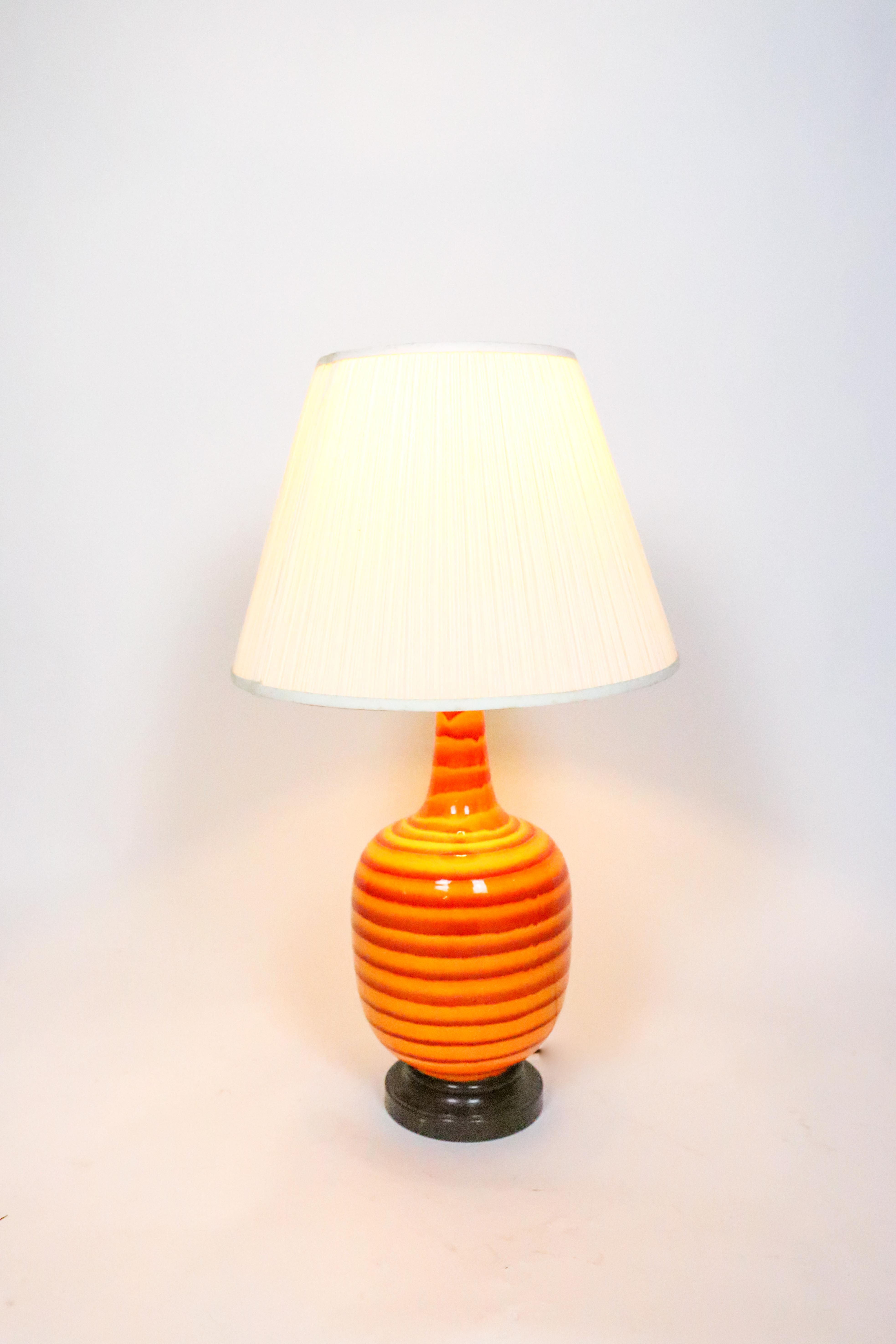 Mid-Century Modern Orange Lamp