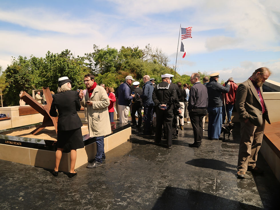 Visitors of the Monument Enjoying the Sunshine at the Dedication