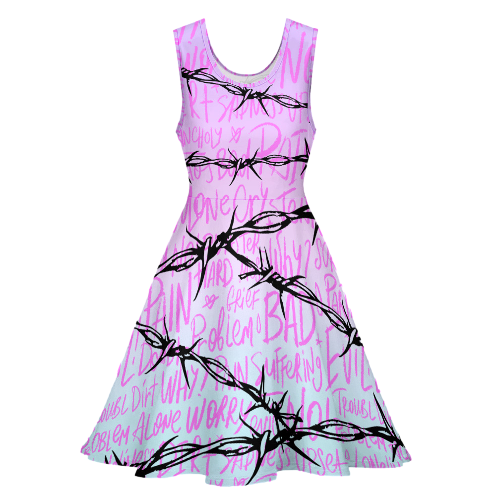Painful Thorns Pastel Goth Dress