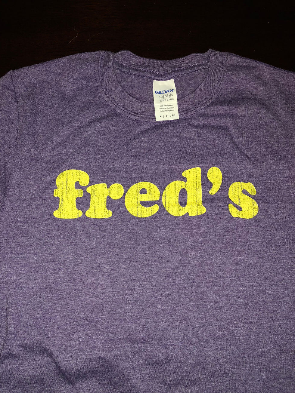 Thumbnail: "fred's purple & gold