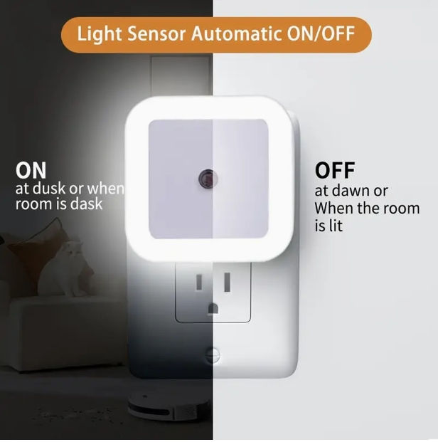 Thumbnail: 4pcs Night Lights, Smart Night Light Plug into Wall