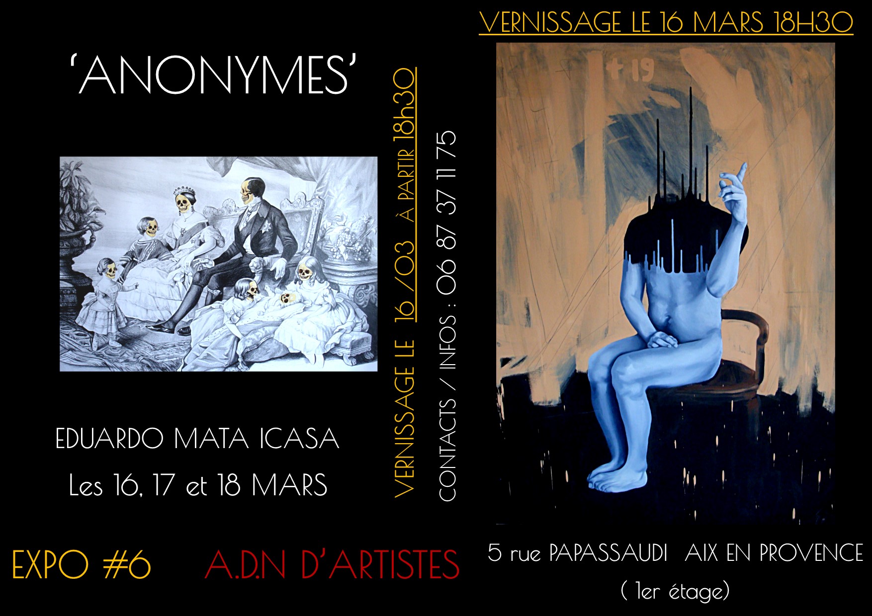 flyer officiel eduardo Mata Icasa Galerie ADN AIx en Provence 2018